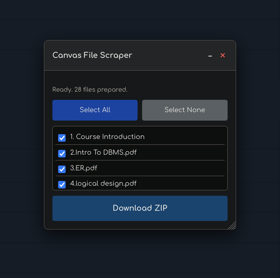 Canvas File Scraper